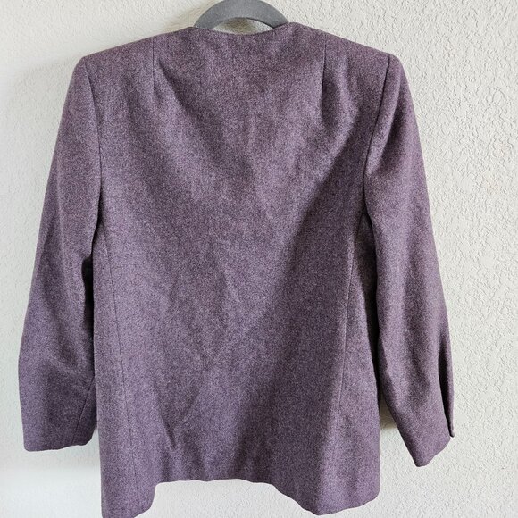 Panter Woman Size 10 Vintage Wool Blend Jacket One Button Blazer Classic Lilac - Picture 2 of 8